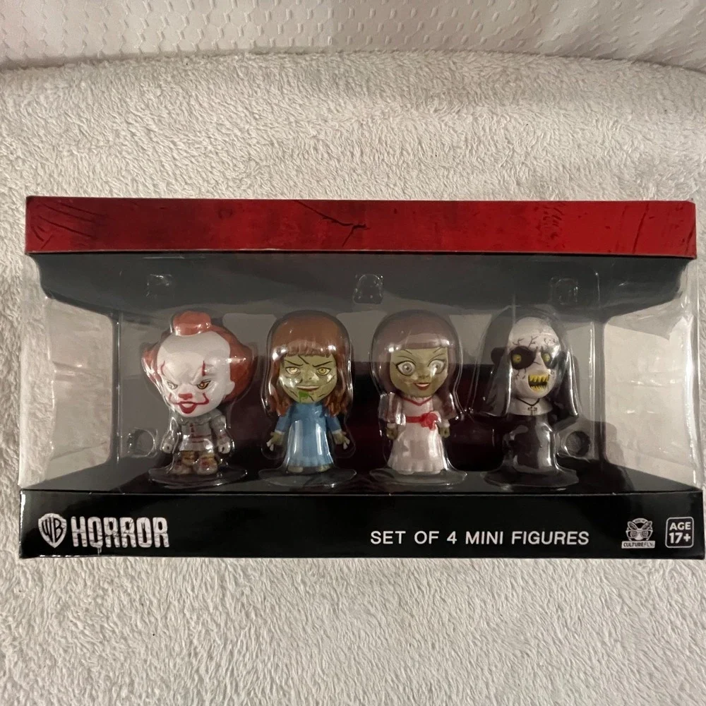 CultureFLY WB Horror Set of 4 Minis Figures It The Exorcist Annabelle The Nun